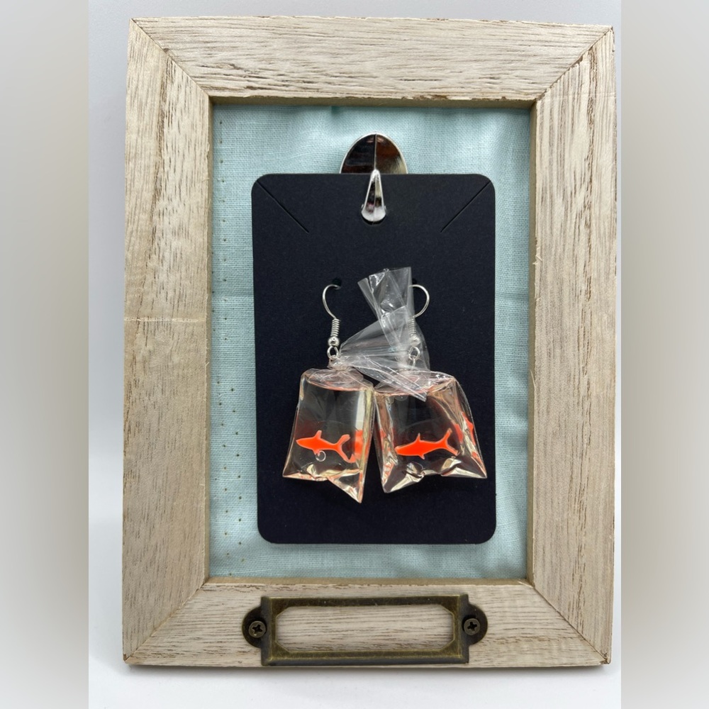 3 for $20 Goldfish in Bag Acrylic Dangle Earrings “You Pick 3”